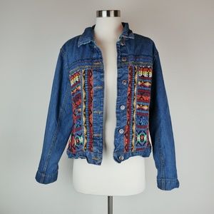 Chico's Jeans Jacket Sz 1 Reg 8